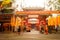 Xixiang Pak Tai Temple hanging lanterns and colorful flags, ready to carry out celebration