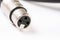 XLR connector for microphone cables isolated above white background