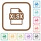 XLSX file format simple icons