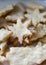 Xmas baking, crunchy crispy cookies in Christmas shapes, star, C