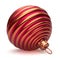 Xmas ball Christmas decoration striped golden red stylish