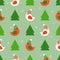 Xmas bird and pine tree, christmas seamless pattern theme, for u