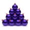 Xmas Christmas ball purple blue pyramid shiny New Year symbol