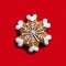 Xmas cookie festive pastry gingerbread snowflake