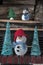 Xmas decorations crafts fireplace tree snowmen