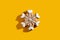 Xmas dessert festive food art snowflake yellow