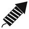 Xmas festive rocket icon, simple style