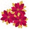 Xmas luxury gold poinsettia decorative flowers