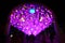 Xmas Neon light ball purple Brokeh