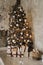 Xmas Pine Tree with Elegant Decorations and Gifts