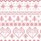 Xmas seamless pattern inspired by nordic stitching cross patterns