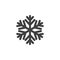 Xmas snowflake decoration line icon