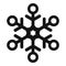 Xmas snowflake icon, simple style