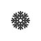 Xmas snowflake line icon