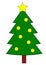 Xmas tree decorated easy vector graphics