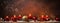 Xmas Web banner with red and gold candles