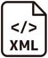 XML icon | Major programming language vector icon illustration