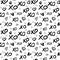 XO and Hearts monochrome pattern