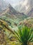 Xo-xo valley and Lombo de pico. Trakking route 202 over Rabo Curto to Ribeira da torre. Santo Antao island, Cape Verde