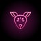 Xoloitzcuintle neon icon. Simple thin line, outline vector of dia de muertos icons for ui and ux, website or mobile application