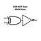 XOR-NOT Gate (XNOR Gate). electronic symbol. Illustration of basic circuit symbols.