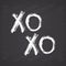 XOXO brush lettering sign, Grunge calligraphic hugs and kisses Phrase, Internet slang abbreviation XOXO symbols, vector illustrati
