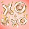 XOXO and heart shape metallic ballons and foil confetti