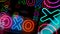 XOXO symbol neon light 3d illustration
