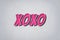 XOXO word retro style typography illustration