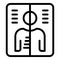 Xray body icon outline vector. Bone study