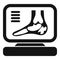 Xray image foot icon simple vector. Hospital examination