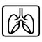 Xray image lungs icon outline vector. Patient cancer