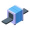 Xray scan box icon isometric vector. Body chest