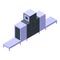 Xray scan line icon isometric vector. Chest body