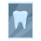 Xray tooth scan icon cartoon vector. Dentist scanner