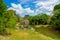 Xunantunich maya site ruins in belize