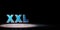 XXL Text Spotlighted on Black Background