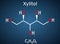 Xylitol,  C5H12O5 molecule. It is polyalcohol and sugar alcohol, an alditol. Is used as food additive E967 and sugar substitute.