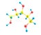 Xylitol molecular structure on white background