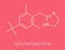 Xylometazoline nasal decongestant molecule. Often used in nose spray and nose drops. Skeletal formula.