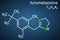 Xylometazoline, xylomethazoline molecule. It is used for the treatment of nasal congestion. Structural chemical formula