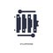 xylophone icon on white background. Simple element illustration from brazilia concept
