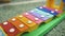 Xylophone toy in rainbow color. Education toy for kid and toddler