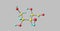 Xylose molecular structure isolated on grey