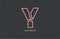 Y alphabet letter line company business brown grey logo icon design
