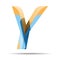 Y Letter Colorful Modern alphabet logo