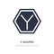 y shaped intersection icon on white background. Simple element illustration from Shapes concept