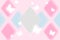 y2k aura aesthetic background. Pink blue white colors. Soft pastel girly graphic illustration with rhombus and