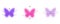 Y2k blurred butterfly. Gradient sticker element. Aesthetic groovy soft figure with glow. Aura trendy effect with orbits and