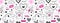 Y2k pink goth semless pattern in trendy emo 2000s style. Butterfly kawaii bear heart tattoo etc.